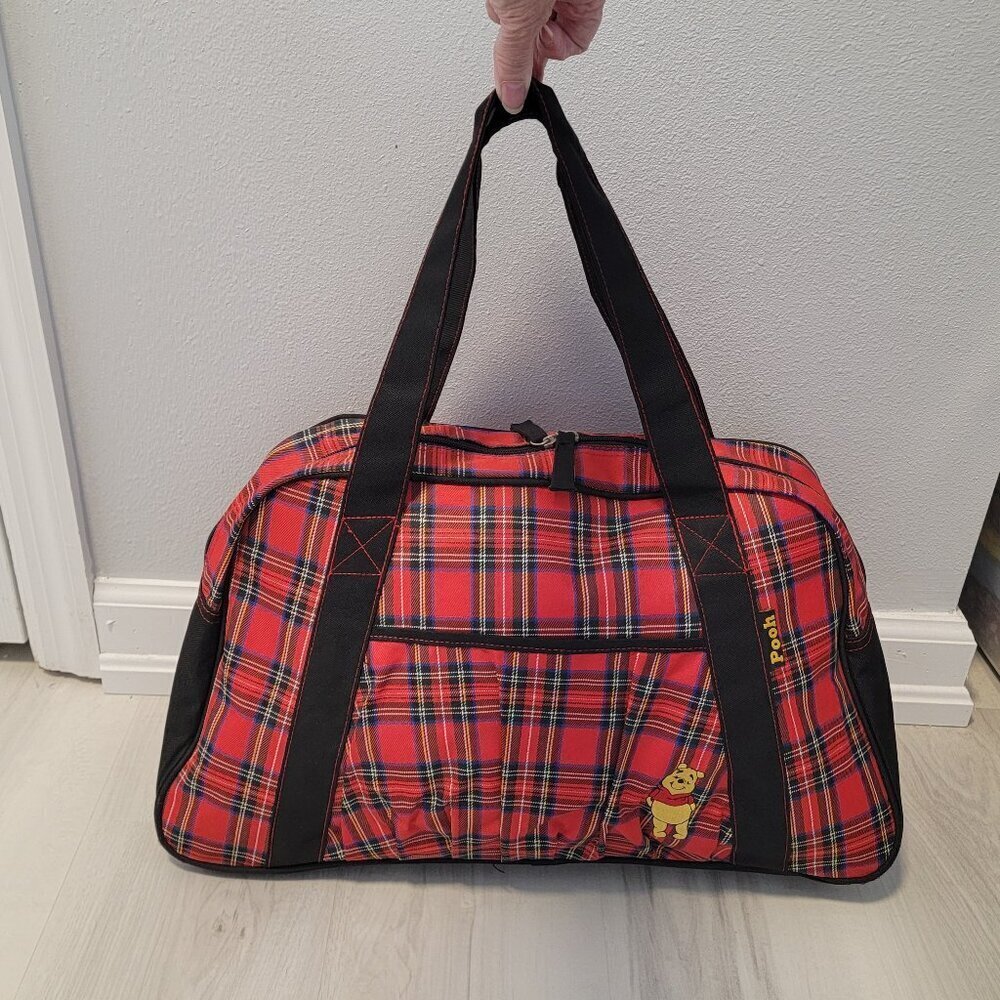Vintage Disney Winnie the Pooh Plaid Travel Shoulder Bag - Picture 10 of 15